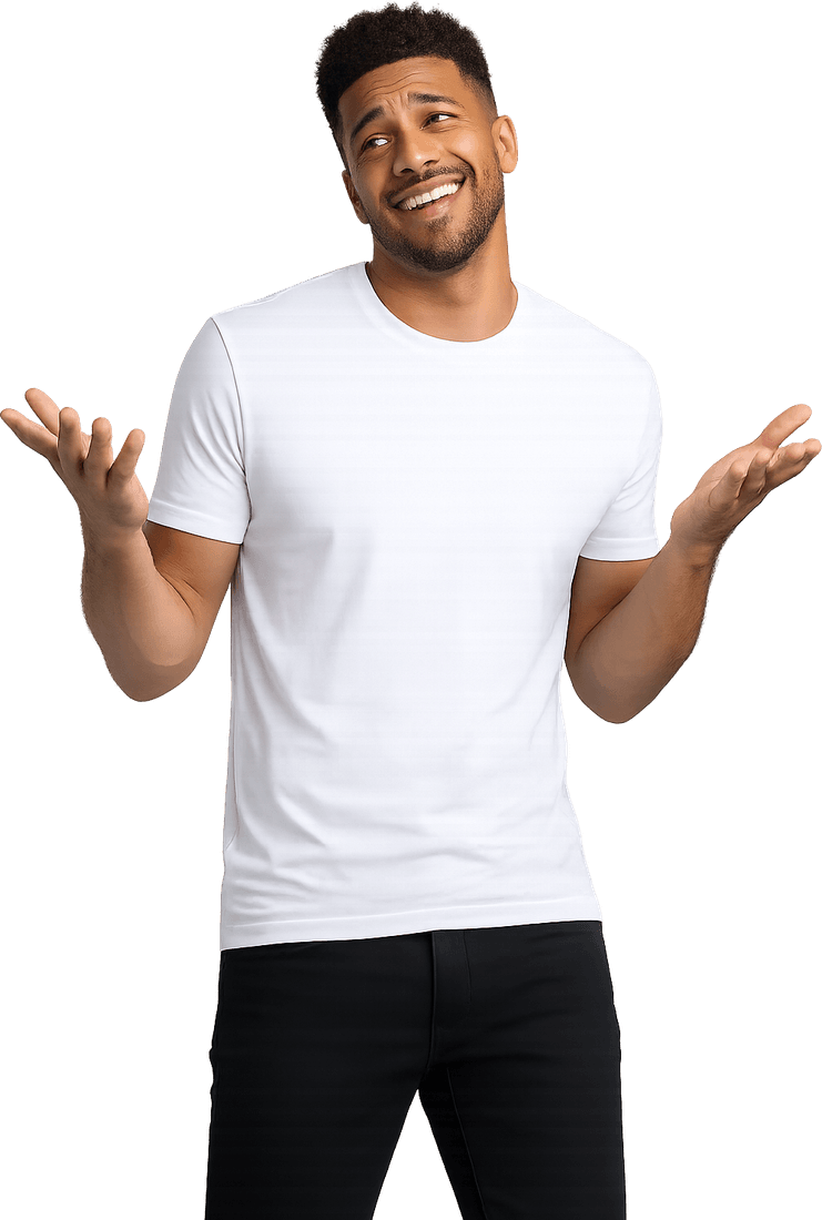 Model wearing a Test of Time tee